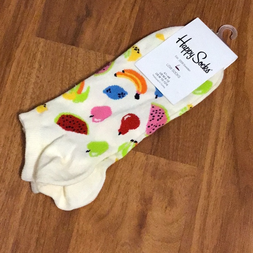 MEN’S NWT Happy Socks Fruit 🍎 Print Low Socks
